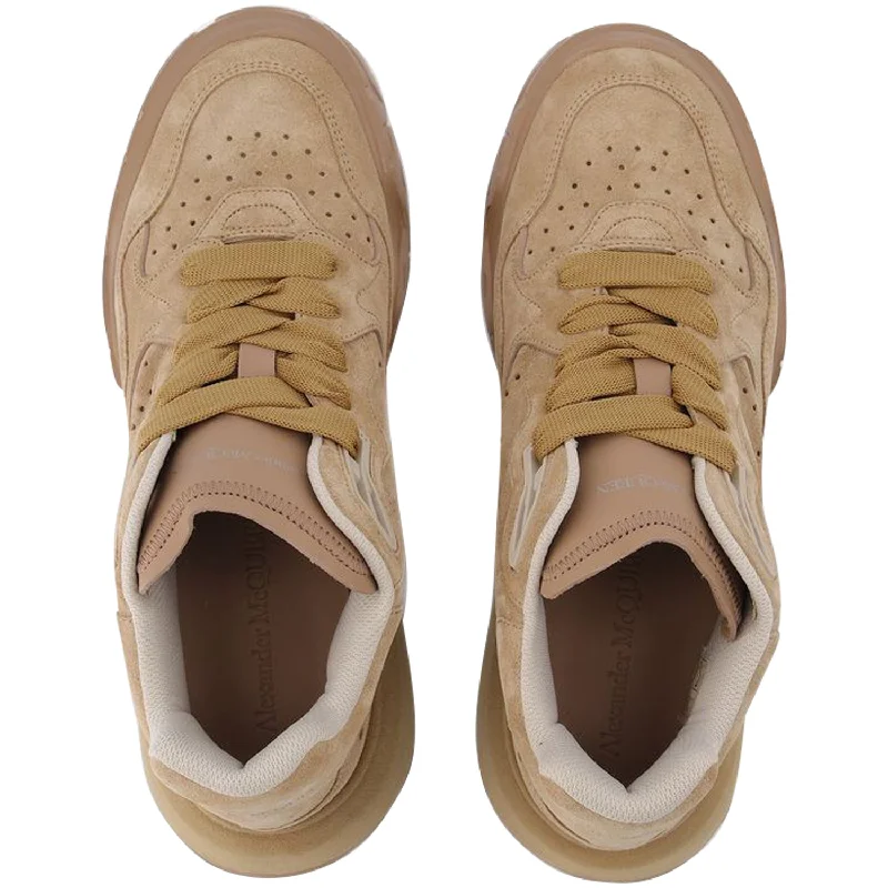 Sneaker High in Beige Leather