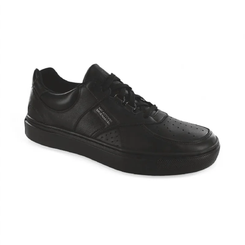 Men's High Street Lace Up Sneaker - Narrow Width In Matte Black