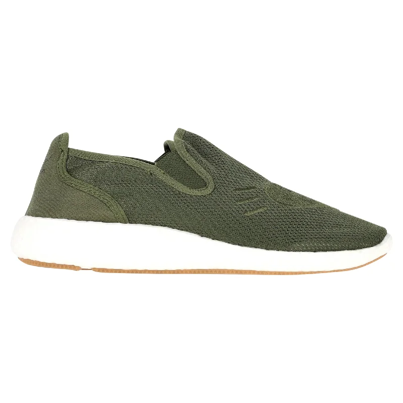 Adidas Originals Human Made Pure Logo-Appliquéd Mesh Slip-On Sneakers in Green Synthetic