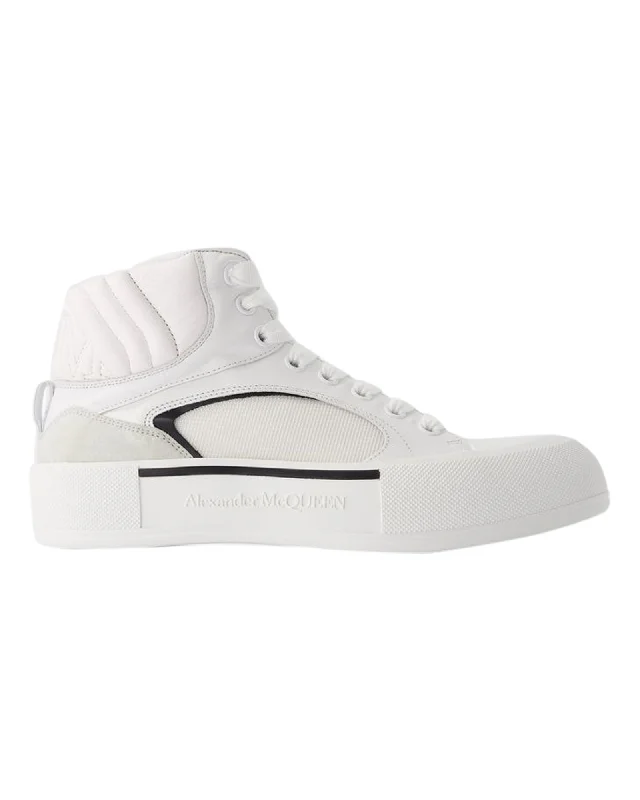 Oversized Sneakers - Alexander McQueen - Leather - White/Black
