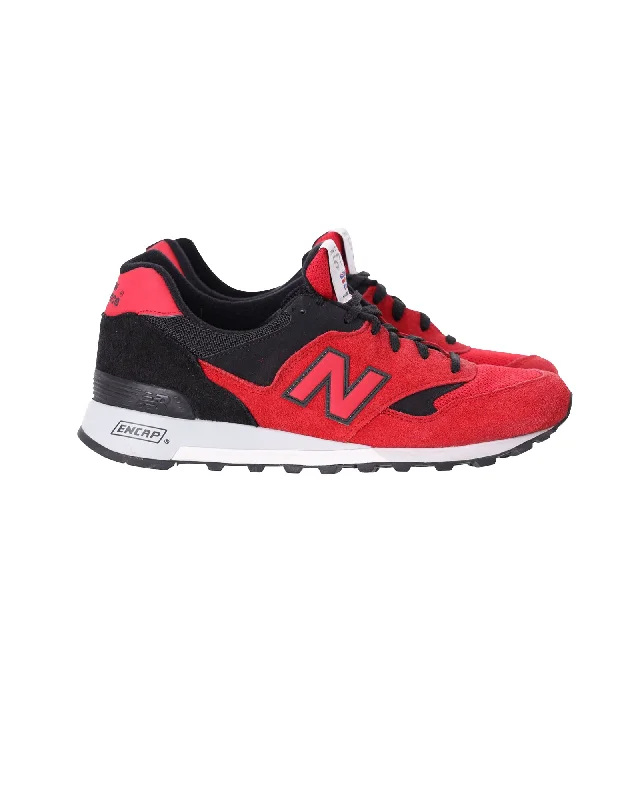 New Balance 577 Low Top Sneakers in Red Suede