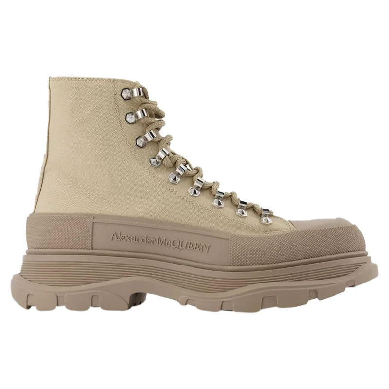 Tread Slick Sneakers - Alexander Mcqueen - Brown - Canva