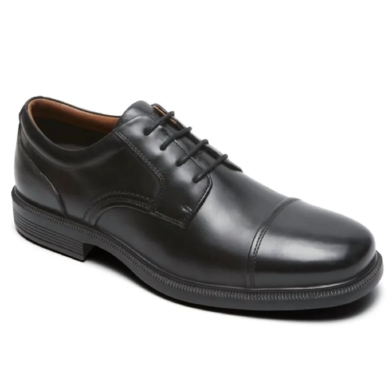 Men's Dress Sports Lux Cap Toe Oxford Shoes - Wide Width In Black