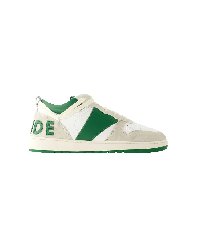 Rhecess Low Sneakers - Rhude - Leather - White/Green