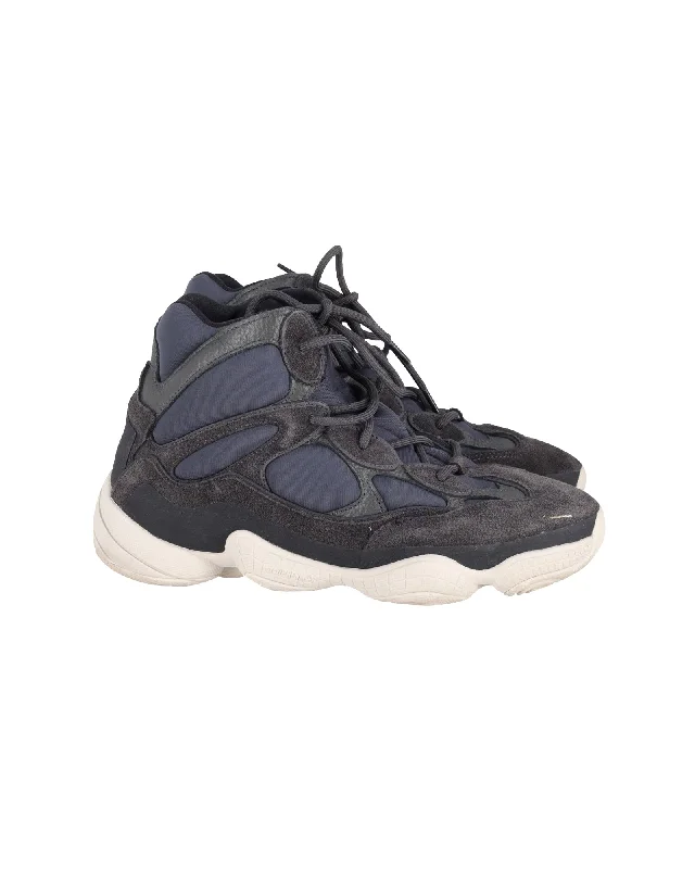 Adidas Yeezy 500 High Slate Sneakers in Navy Blue Synthetic
