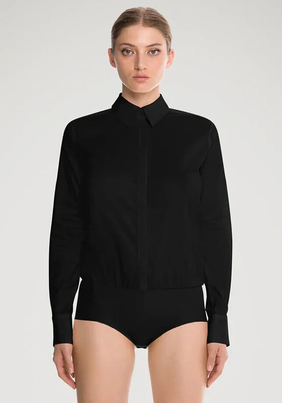Wolford London Shirt Bodysuit, Black