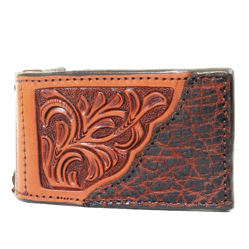 MC178- Chestnut Leather Money Clip