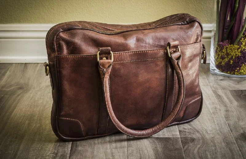 Kiko Leather - Sleek Zippered Briefcase