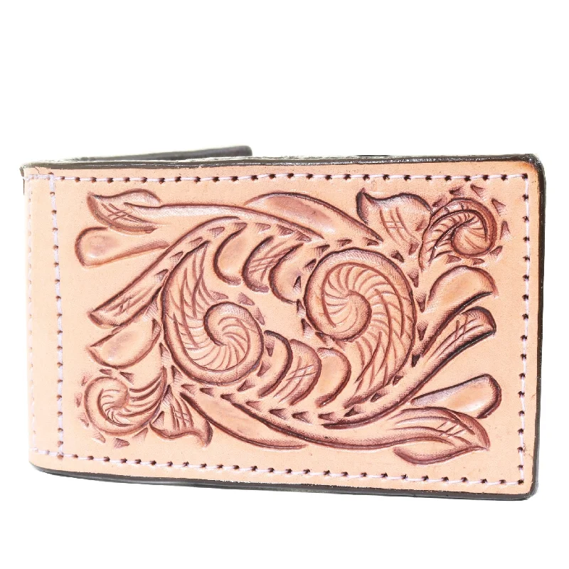 MC179- Natural Leather Money Clip