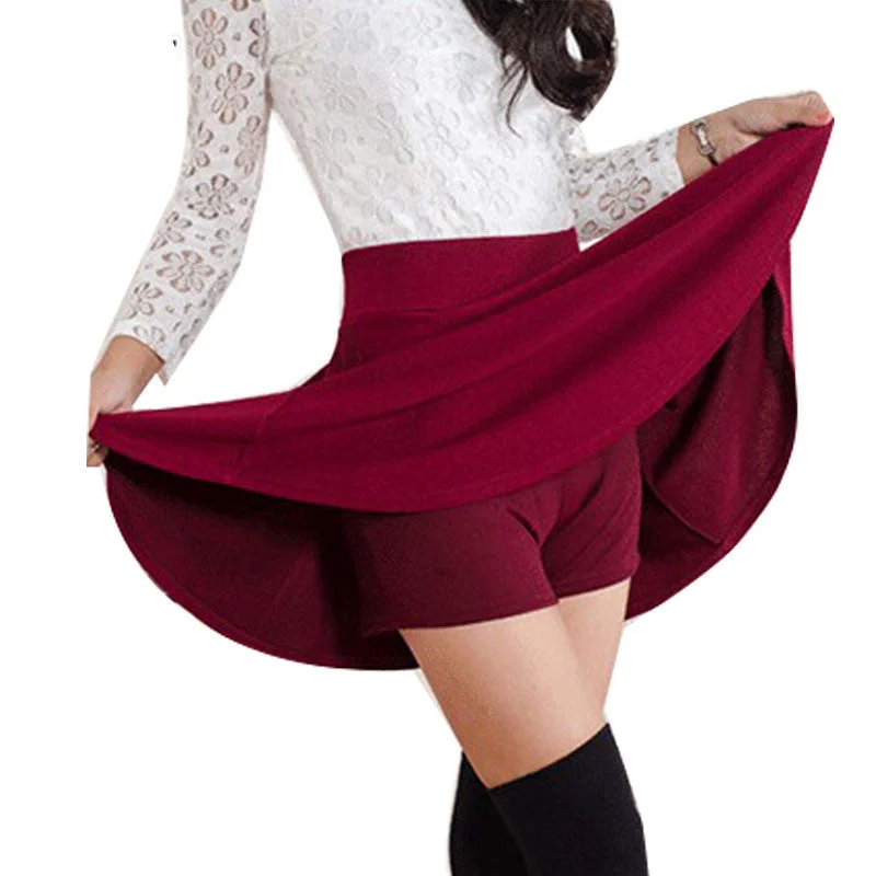 Skirts safty mini skirt women's spring summer high waist pleated short skirt