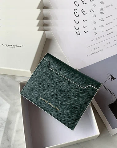 Cute Women Dark Green Leather Card Holders Slim Card Wallet Card Holder Wallet For Women Cute Women Dark Green Leather Card Holders Slim Card Wallet Card Holder Wallet For Women