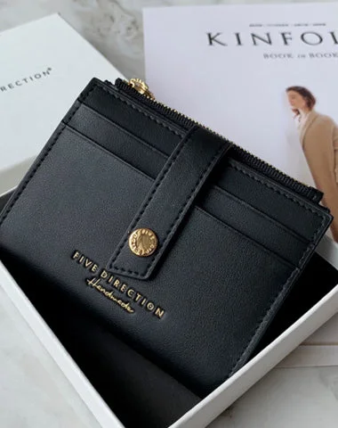 Minimalist Women Black Vegan Leather Small Wallet BILLFOLD Card Holders Slim Card Holder Wallet Credit Card Holder For Women Minimalist Women Black Vegan Leather Small Wallet BILLFOLD Card Holders Slim Card Holder Wallet Credit Card Holder For Women