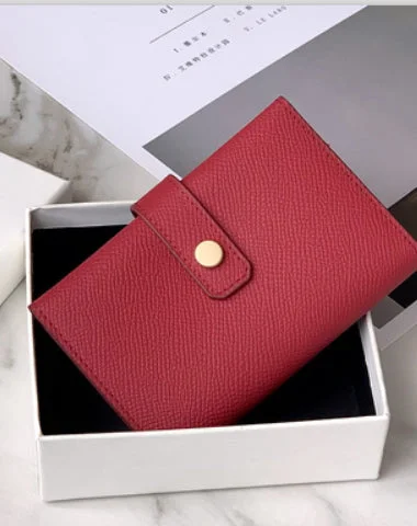 Cute Women Red Leather Trifold Card Holder Card Holder Wallet Slim Card Wallet For Ladies Cute Women Red Leather Trifold Card Holder Card Holder Wallet Slim Card Wallet For Ladies