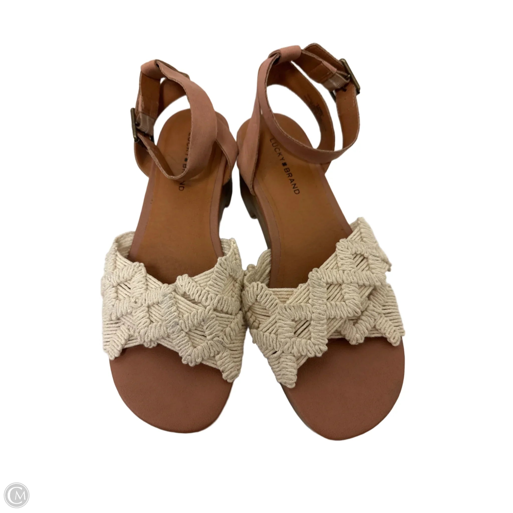 Sandals Heels Block By Lucky Brand In White, Size: 8