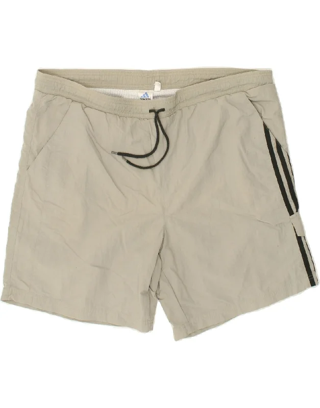 ADIDAS Mens Sport Shorts Large Beige Polyamide