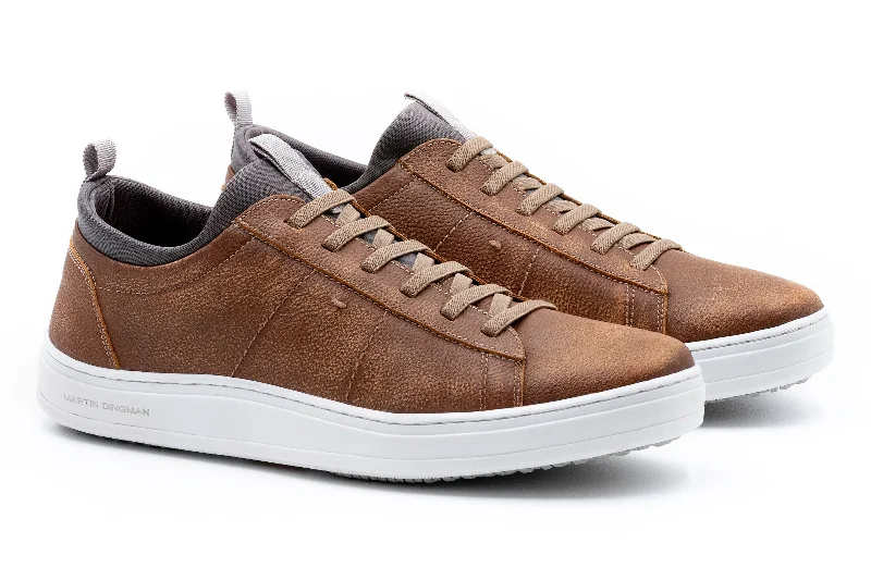 Cameron Pebble Grain Sneakers - Old Saddle