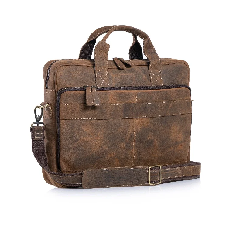 Leather Briefcase 18-Inch Laptop Messenger Bag – Premium Office, School, and College Satchel for Men & Women Leather Briefcase 18-Inch Laptop Messenger Bag – Premium Office, School, and College Satchel for Men & Women