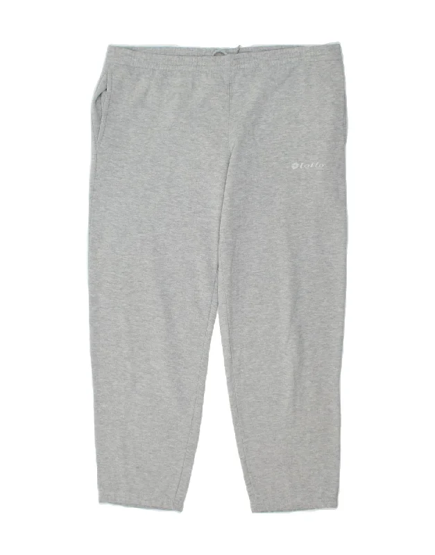 LOTTO Mens Tracksuit Trousers Large Grey Cotton