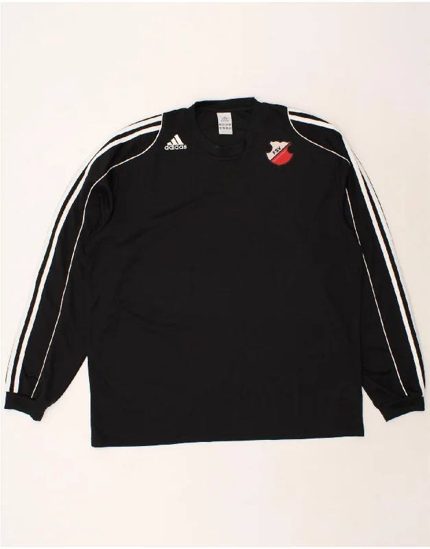ADIDAS Mens FSV Hemmersdorf Graphic Top Long Sleeve 2XL Black Polyester