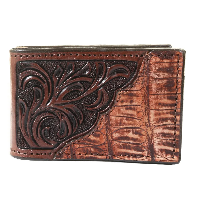 MC181- Brown Leather Money Clip