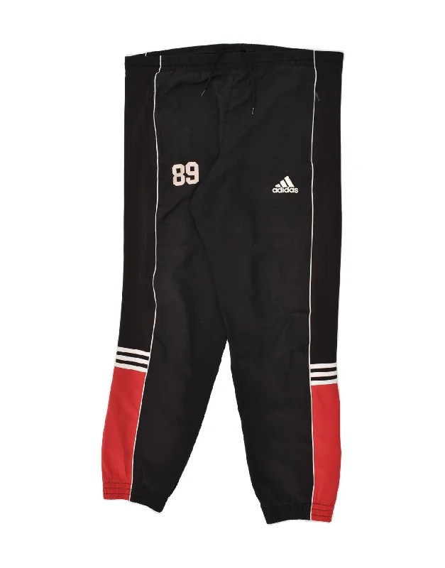 ADIDAS Mens Graphic Tracksuit Trousers Joggers UK 40/42 Medium Black