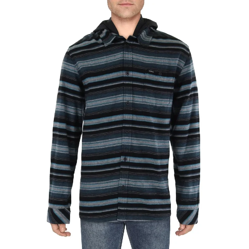 O'Neill Mens Flannel Hoodie Button-Down Shirt