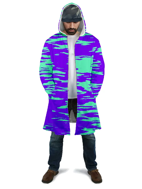 Purple Mint Rave Zebra Stripe Cloak