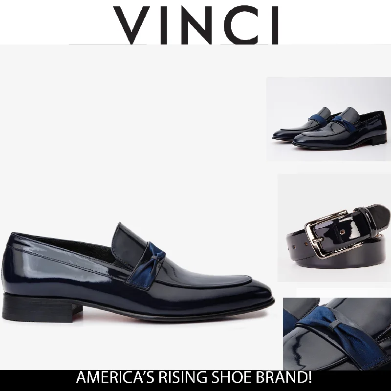 The Dodoma Navy Patent Leather Loafer Men Shoe