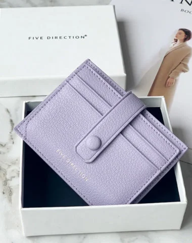Cute Women Purple Vegan Leather Small Card Holder Card Wallets Slim Card Holders Credit Card Holder For Women Cute Women Purple Vegan Leather Small Card Holder Card Wallets Slim Card Holders Credit Card Holder For Women
