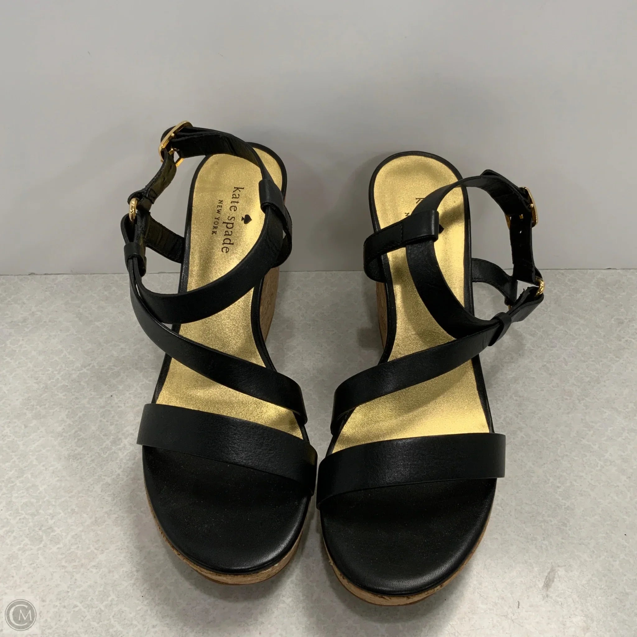 Sandals Designer By Kate Spade In Black, Size: 7.5