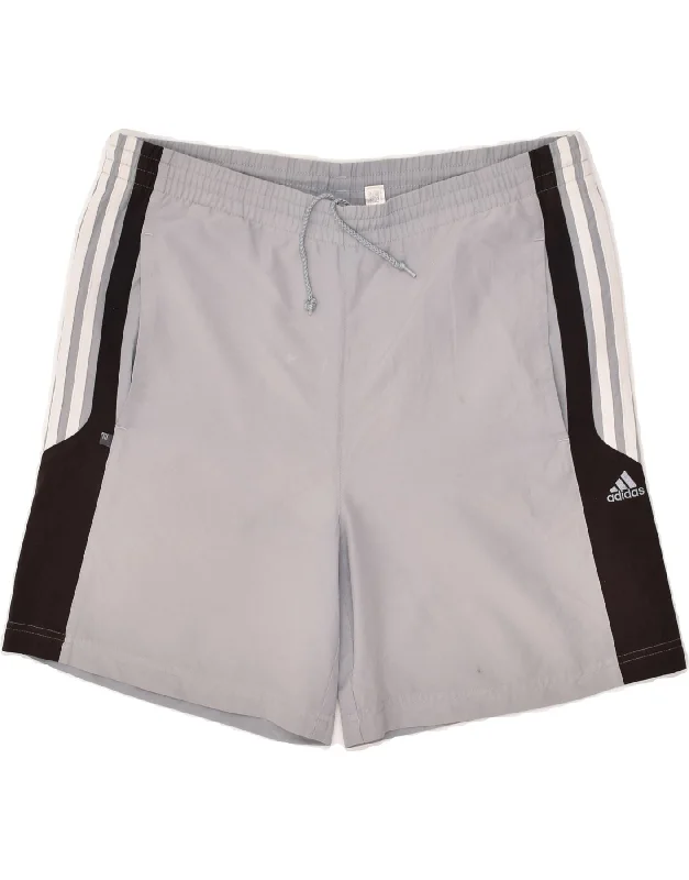 ADIDAS Mens Sport Shorts Small Grey Colourblock Polyester