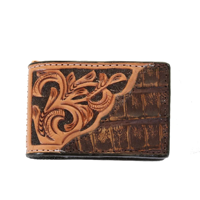 MC168- Tooled Overlay Money Clip