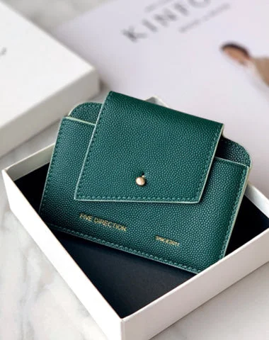 Cute Women Green Leather Card Holders Slim Card Wallet Coin Holder Change Wallet For Women Cute Women Green Leather Card Holders Slim Card Wallet Coin Holder Change Wallet For Women