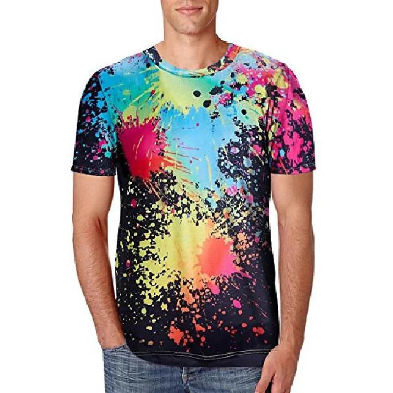 Men's T-shirt 3D Print Print Short Sleeve Going out Tops Streetwear