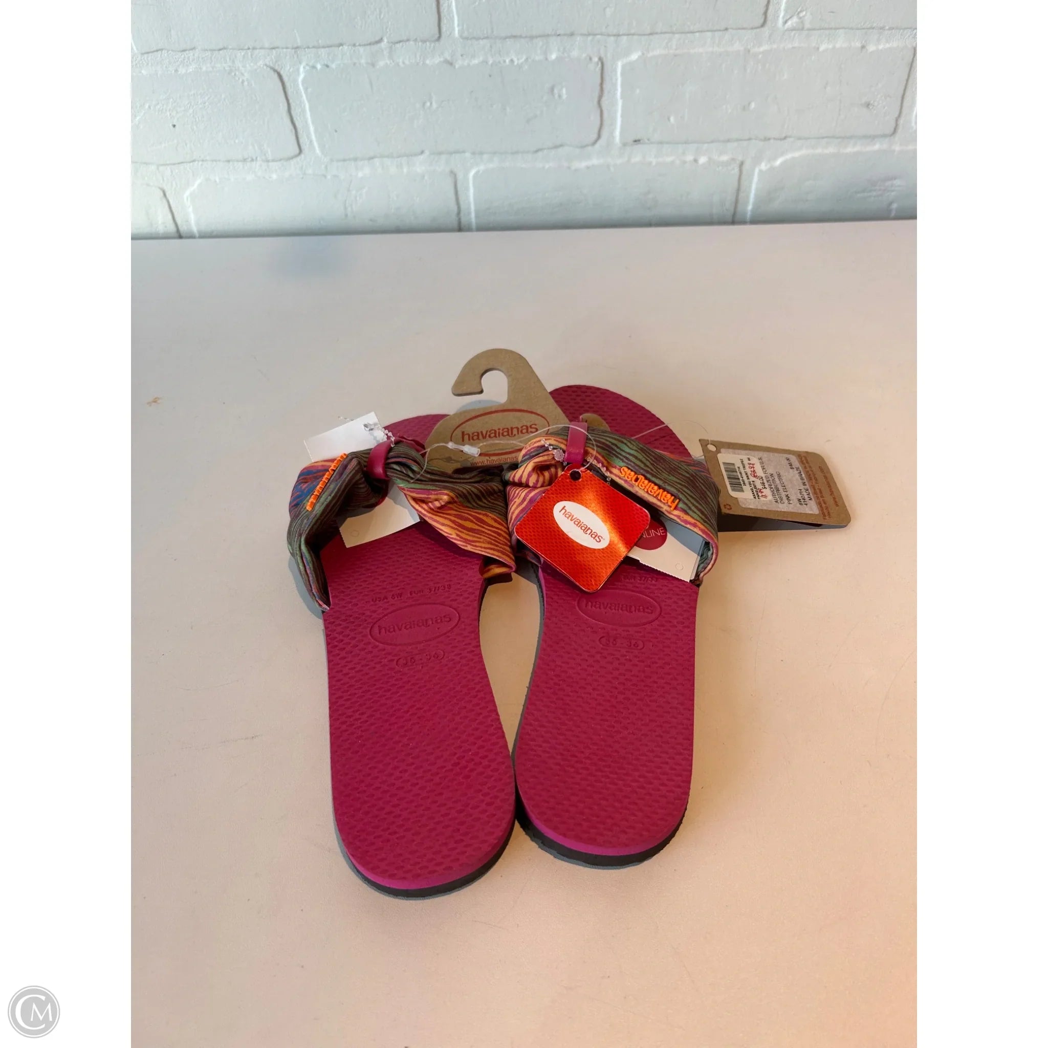 Sandals Flip Flops By Havaianas In Blue & Red, Size: 6