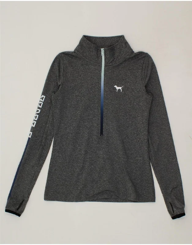 VICTORIA'S SECRET Womens Graphic Pullover Tracksuit Top UK 10 Small Grey