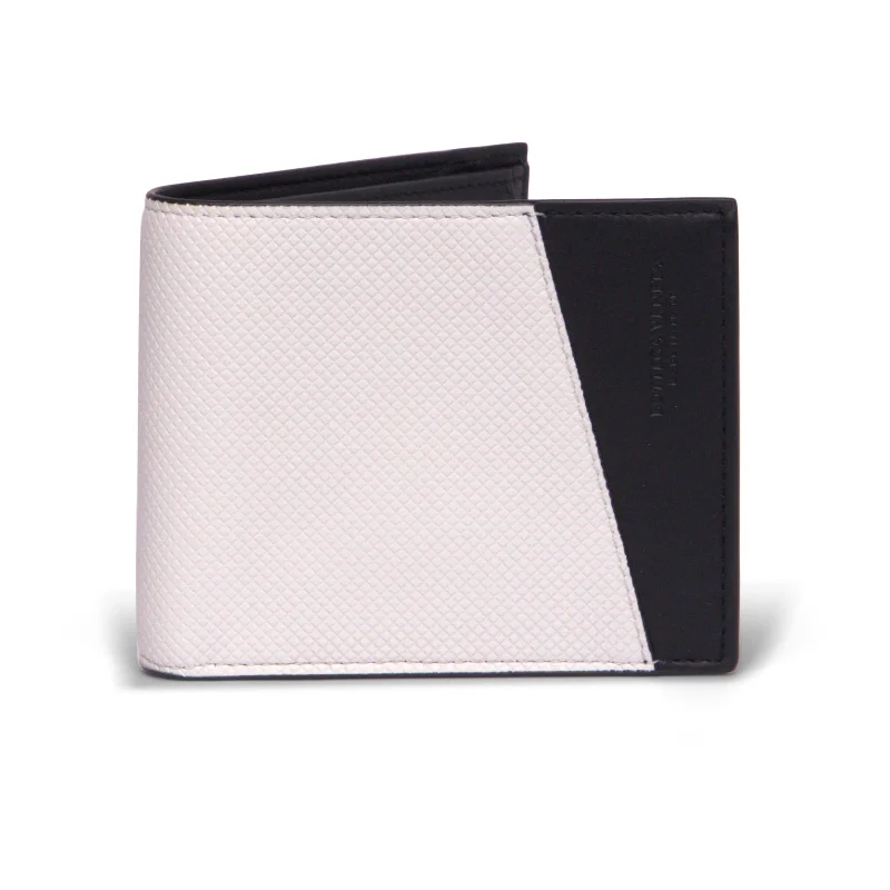 Bottega Veneta Logo Embossed Two Tone Bi-Fold Wallet
