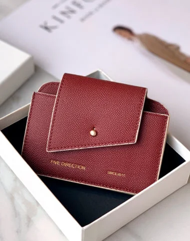 Cute Women Red Leather Card Holders Slim Card Wallet Coin Holder Change Wallet For Women Cute Women Red Leather Card Holders Slim Card Wallet Coin Holder Change Wallet For Women