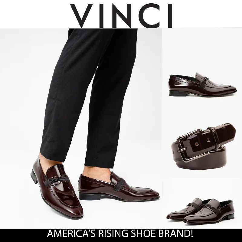 The Dodoma Burgundy Patent Leather Loafer Men Shoe