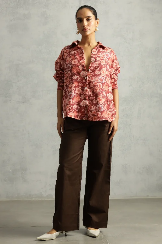 Martina Oversized Shirt : Cherry Blossom