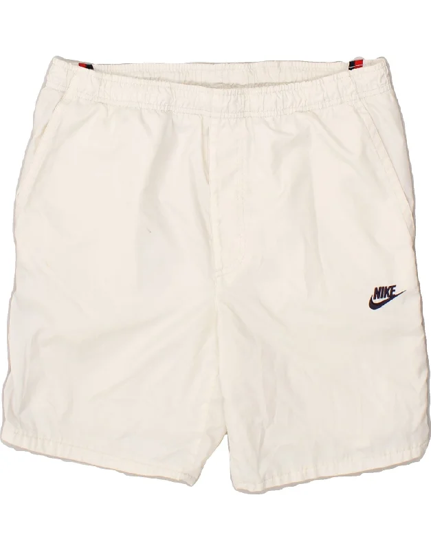 NIKE Mens Graphic Sport Shorts Large White Polyester