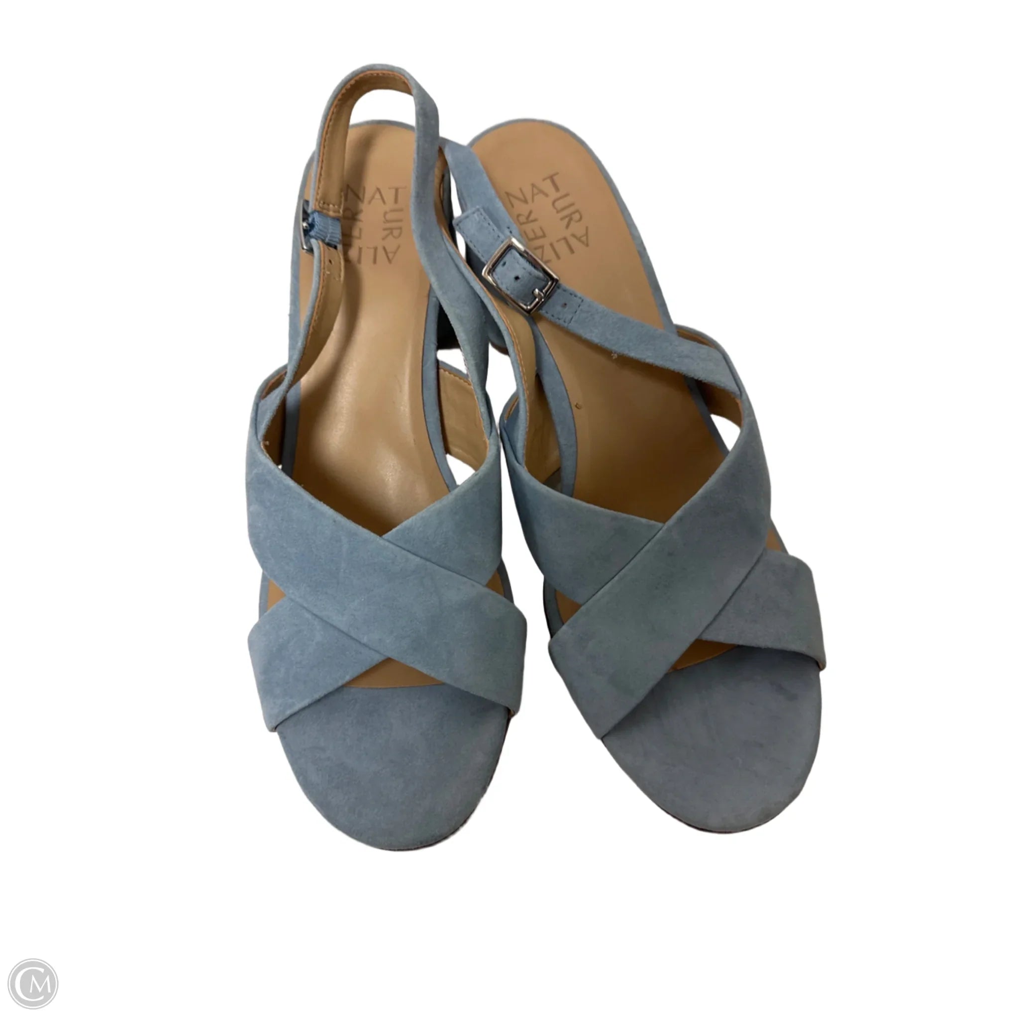 Sandals Heels Block By Naturalizer In Blue, Size: 9.5