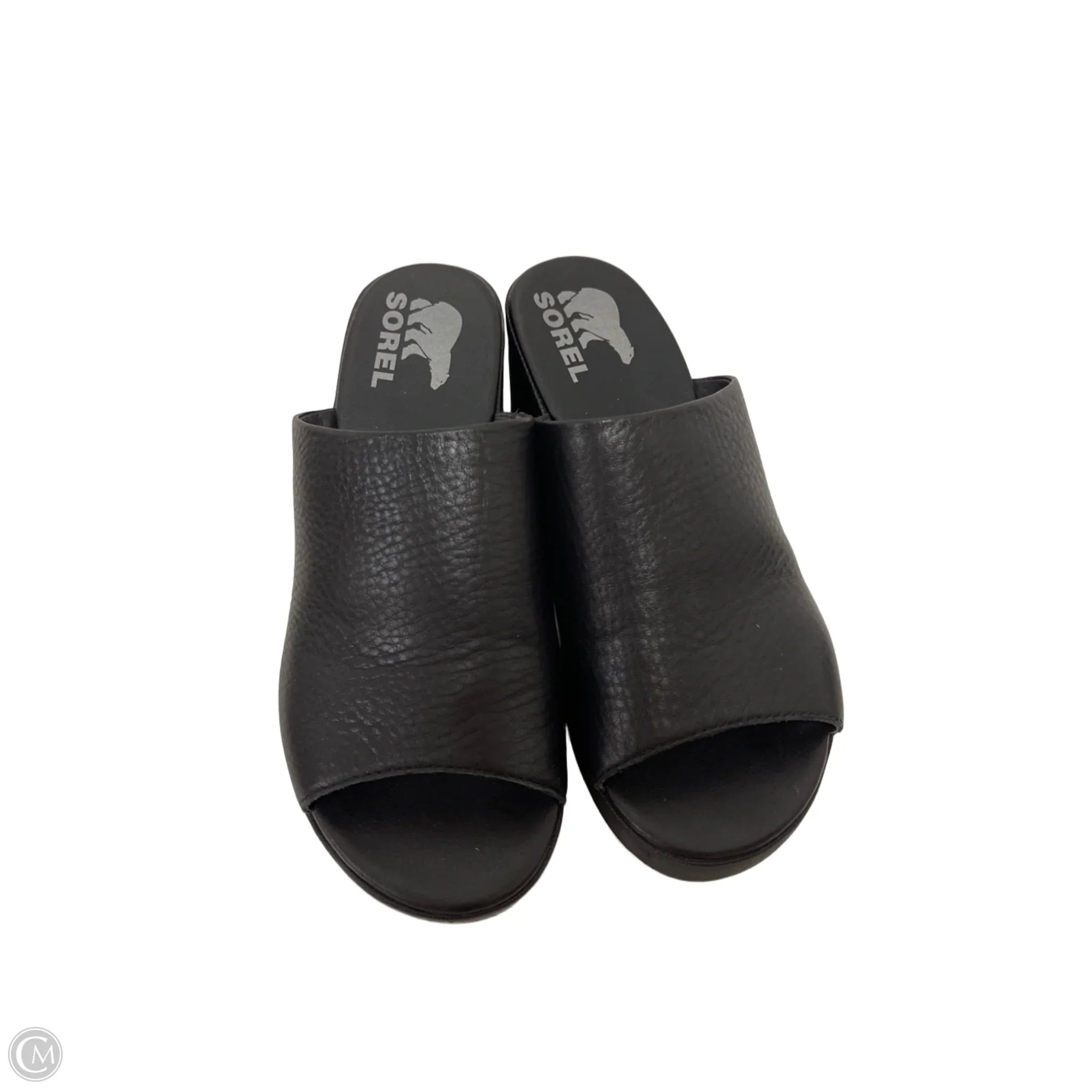 Sandals Heels Wedge By Sorel In Black, Size: 7