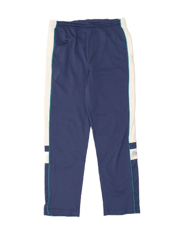ASICS Mens Graphic Tracksuit Trousers Large Blue Colourblock