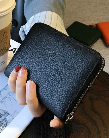 Cute Women Black Leather Card Holders Small Zip Card Wallet Card Holders Wallet For Women Cute Women Black Leather Card Holders Small Zip Card Wallet Card Holders Wallet For Women
