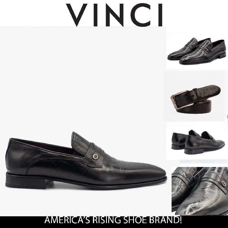 The Bangkok Black Penny Loafer Men Shoe