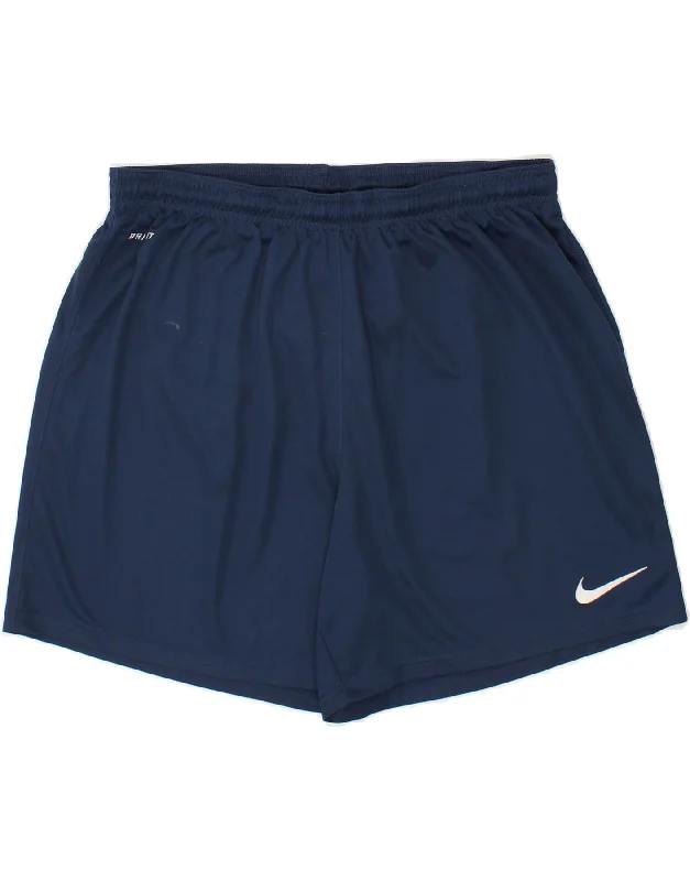 NIKE Mens Dri Fit Sport Shorts XL Navy Blue Polyester