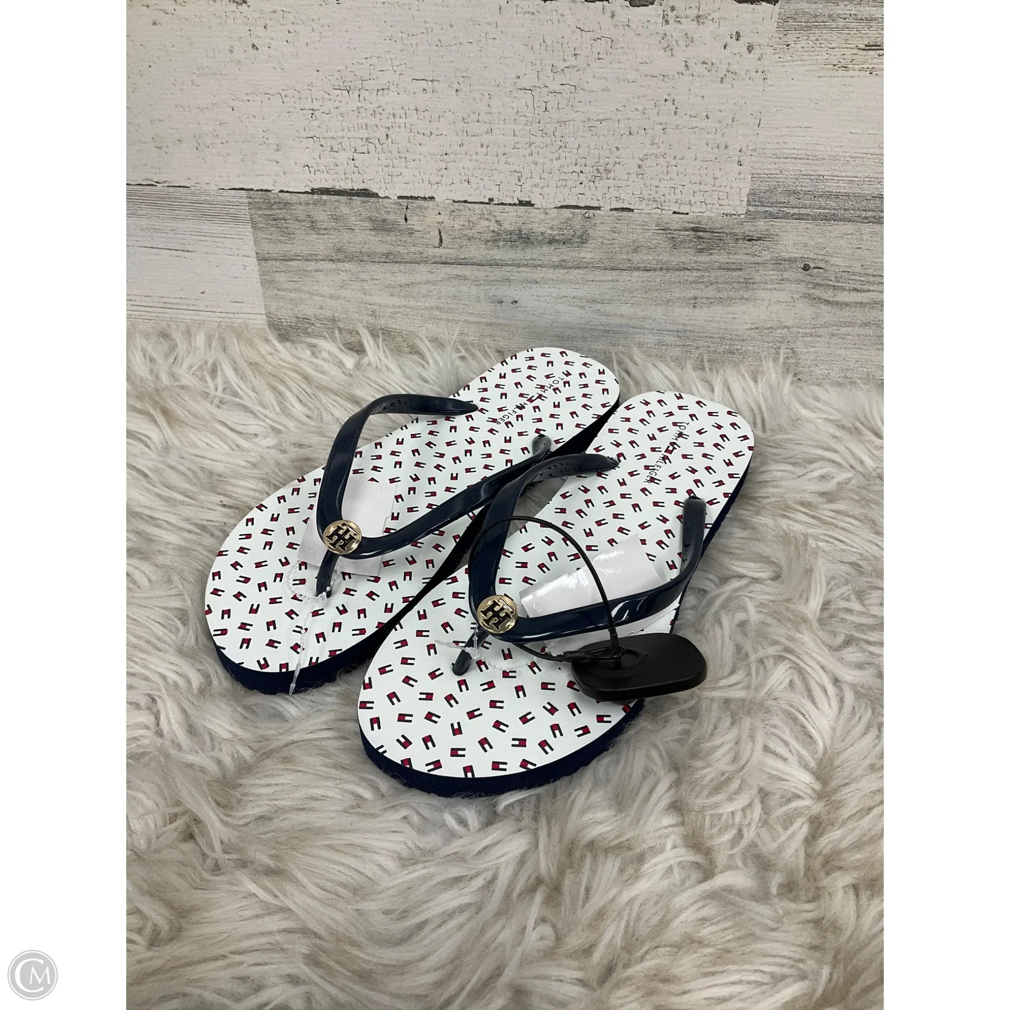 Sandals Flip Flops By Tommy Hilfiger In Blue & Red
