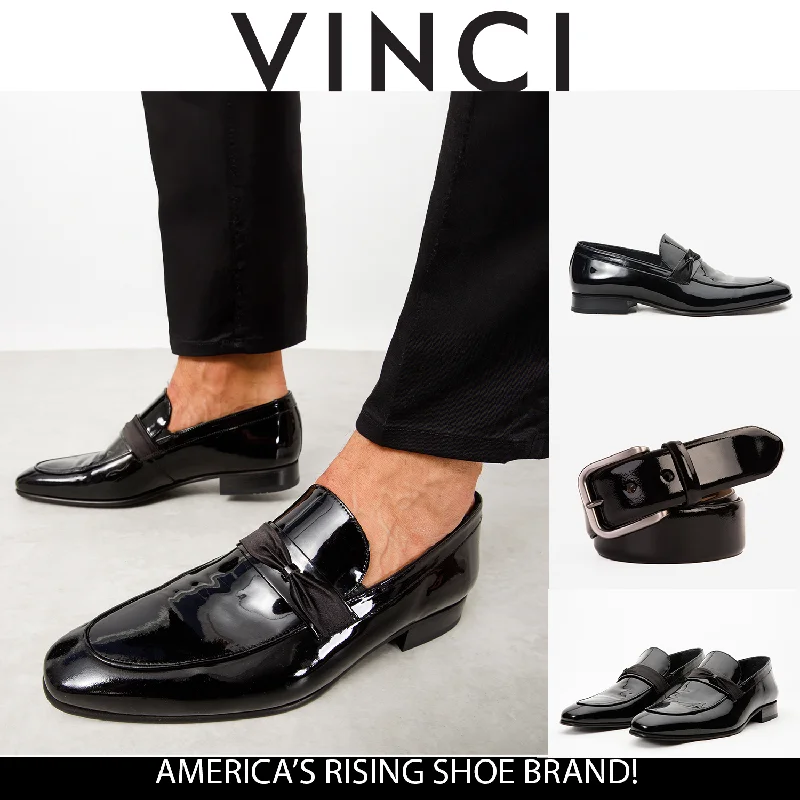 The Dodoma Black Patent  Leather Loafer Men Shoe