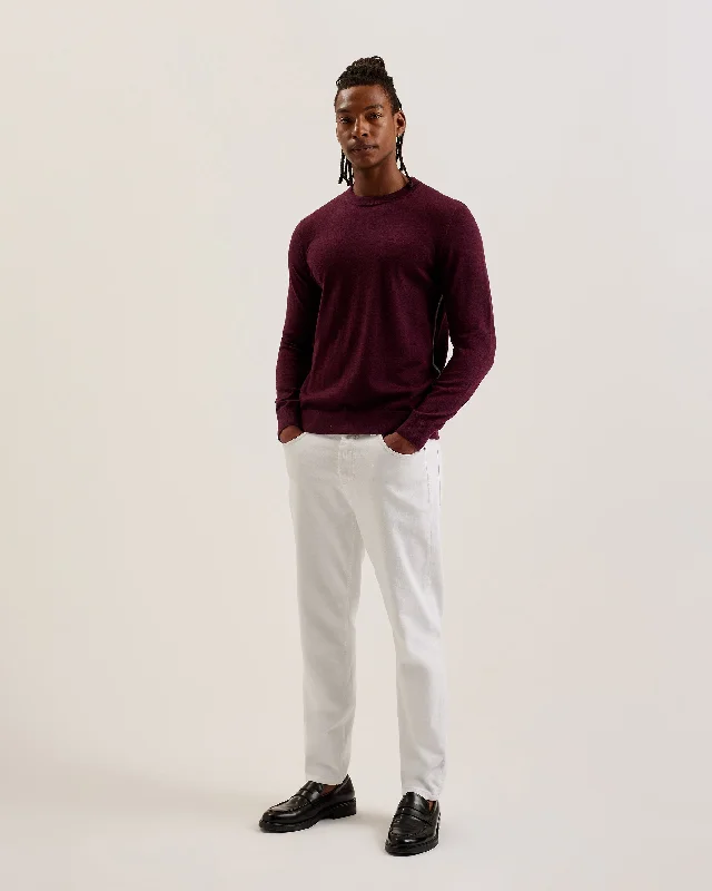 Liblo Merino Branded Crew Neck Maroon